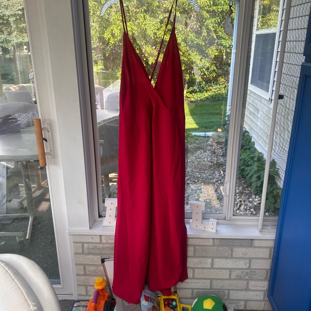 Vibrant Red Elegant Dress